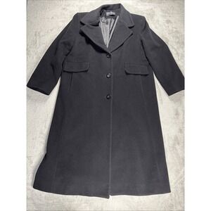 Vintage Forecaster of Boston Coat Size 16 Wool Trench Double Breasted 60s Button